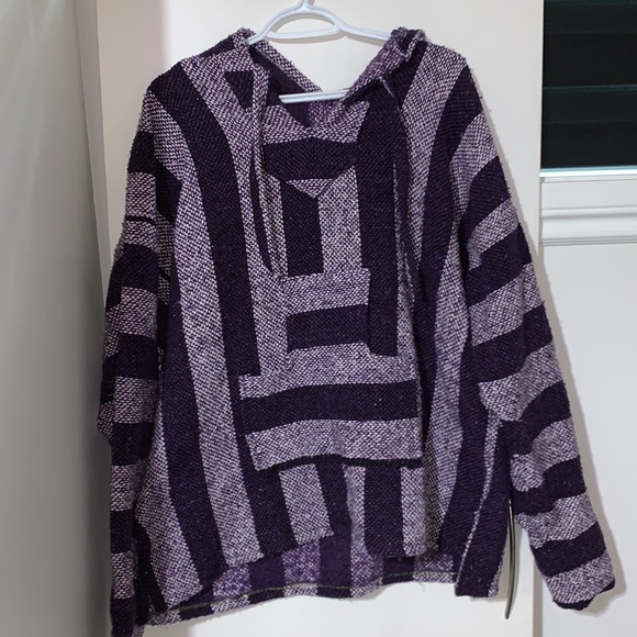 purple and lavender mexican baja hoodie - Picture 2 of 4